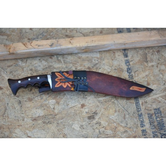 13 " GK&CO Yougall Angkhola Kukri, Guard Handle, Ganjawal Sheath Hand Made knife-In Nepal by GK&CO. Kukri House