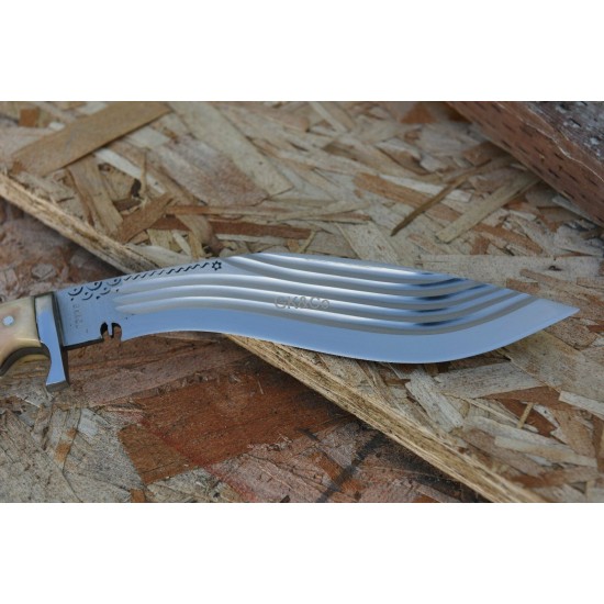 Genuine Gurkha 10 Inch 5 Chirra (5 Fuller) American Eagle Wood +Bone Handle  Handmade knife-In Nepal by GK&CO. Kukri House