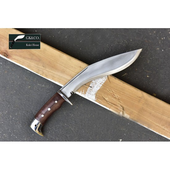 Genuine Gurkha 10 Inch  Blade American Eagle Rose Wooden Handle Brown Case Hand Made knife-In Nepal by GK&CO. Kukri House