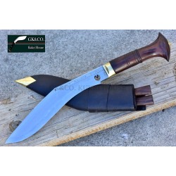  Genuine Gurkha  Knife - 10.5 Inch GK&CO New Version  Chainpure Village Wooden and Bone Handle Kukri - Handmade by GK&CO. Kukri House in Nepal.