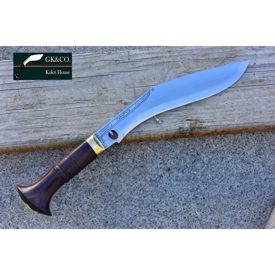  Genuine Gurkha  Knife - 10.5 Inch GK&CO New Version  Chainpure Village Wooden and Bone Handle Kukri - Handmade by GK&CO. Kukri House in Nepal.