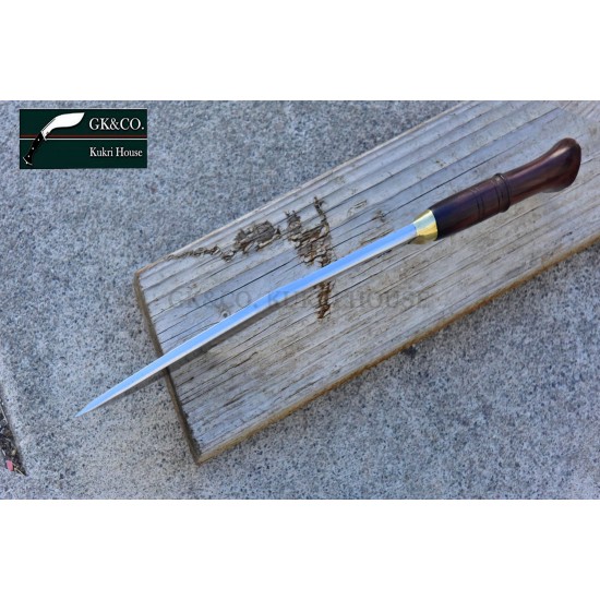  Genuine Gurkha  Knife - 10.5 Inch GK&CO New Version  Chainpure Village Wooden and Bone Handle Kukri - Handmade by GK&CO. Kukri House in Nepal.