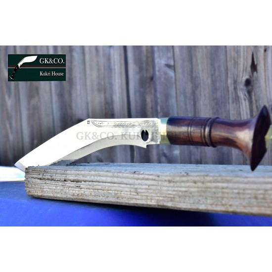  Genuine Gurkha  Knife - 10.5 Inch GK&CO New Version  Chainpure Village Wooden and Bone Handle Kukri - Handmade by GK&CO. Kukri House in Nepal.