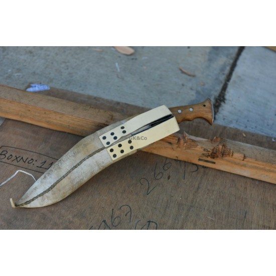 Hand Forged Kukri - 10" Blade Authentic British Gurkha Iraqi Operation Gripper Blocker Handle -Hand Made knife-In Nepal by GK&CO. Kukri House