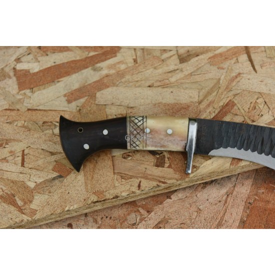 Genuine Gurkha 10 Inch  Black (Rust Free)  Katle Panawal Gard  Bona and Wooden Handle Handmade knife-In Nepal by GK&CO. Kukri House