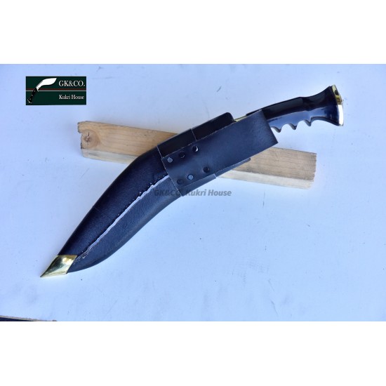  Official Issued -Genuine Gurkha Kukri Knife - 11" Blade 2nd World War II Gripper Horn Handle - Handmade by GK&CO. Kukri House in Nepal.