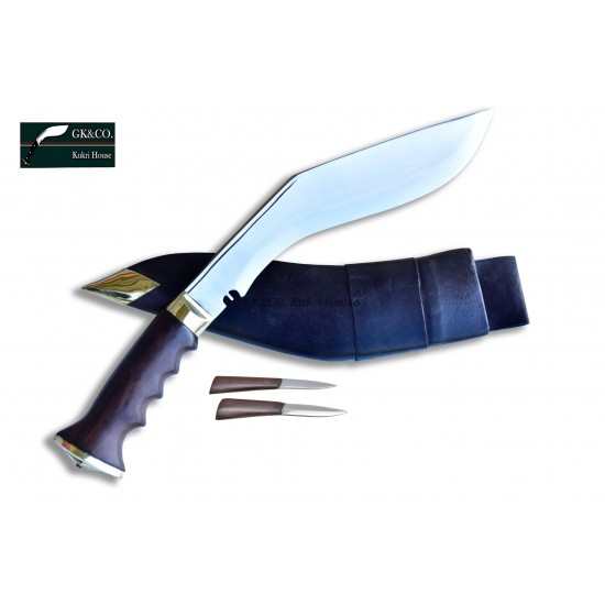 Hand Forged Blade Bushcraft Kukri Knife 11" Gurkha II WW Gripper Handle Khukuri 