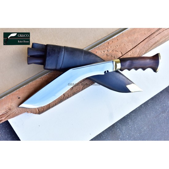  Official Issued -Genuine Gurkha Kukri Knife - 11" Blade 2nd World War II Gripper Wood Handle - Handmade by GK&CO. Kukri House in Nepal.