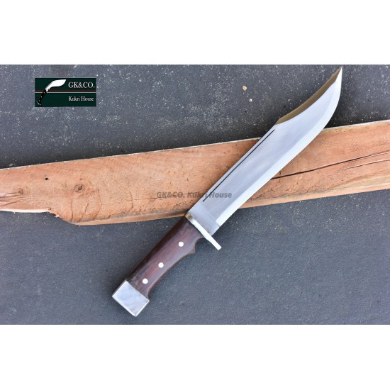 Genuine Gurkha Kukri 11 Inch GK&CO. bowie knife \- Semi-polished Handmade-In Nepal by GK&CO. Kukri House