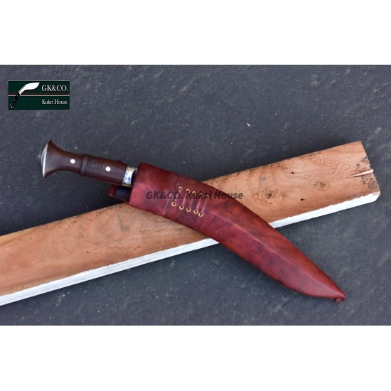 Genuine tradition -13 Inch Cheetlange Wooden Handle Khukri Red sheath -Handmade knife-In Nepal by GK&CO. Kukri House