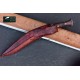 Genuine tradition -13 Inch Cheetlange Wooden Handle Khukri Red sheath -Handmade knife-In Nepal by GK&CO. Kukri House