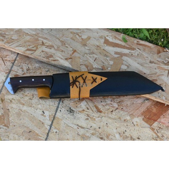  Genuine Gurkha Kukri Knife - 15 Inch Black (Rust free) Mukti (meaning redemption) Kukri knife - Handmade by GK&CO. Kukri House in Nepal.