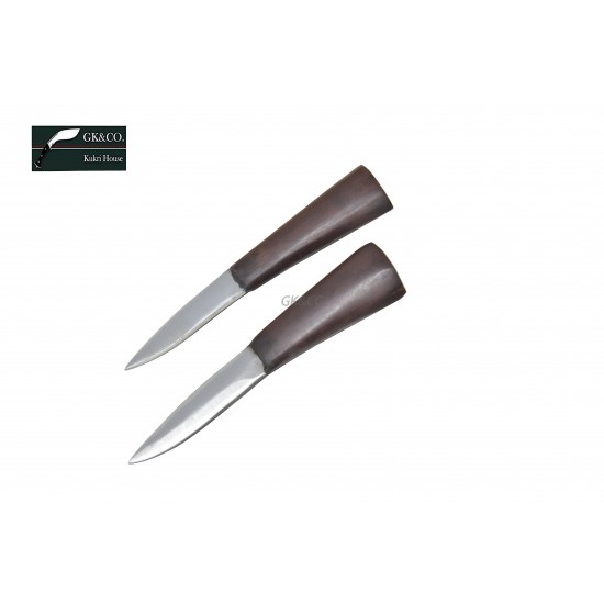 Two Accessory Knives Karda & Chakmak This Knives perfect to 8" to 13" khukuresi - Handmade by GK&CO. Kukri House in Nepal.