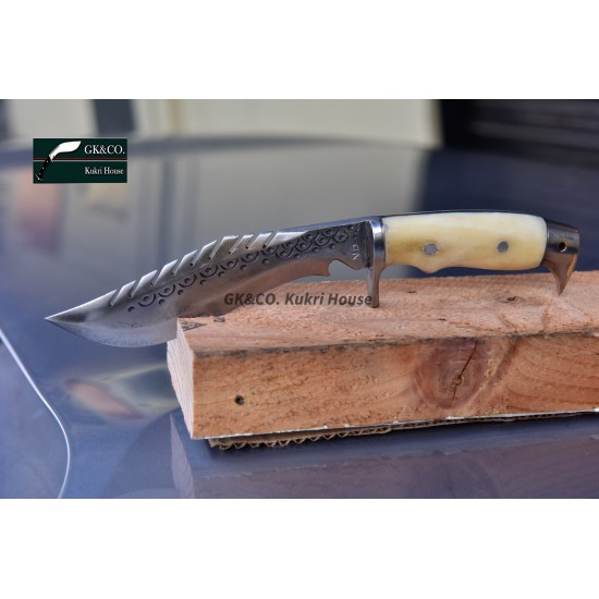 Gurkhas Kukri- 5 Inch Blade American Eagle Dragon Bone Handle Kukri ( Kitchen knife) Handmade by GK&CO. Kukri House in Nepal.