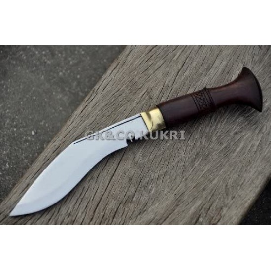 Genuine Gurkha Kukri - 5 Inch Blade Biltong Wooden Handle Kukri- Handmade by GK&CO. Kukri House in Nepal. Genuine Gurkha Kukri - 5 Inch Blade Biltong Wooden Handle Kukri- Handmade by GK&CO. Kukri House in Nepal.