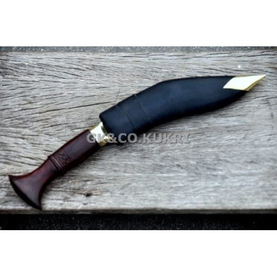 Genuine Gurkha Kukri - 5 Inch Blade Biltong Wooden Handle Kukri- Handmade by GK&CO. Kukri House in Nepal. Genuine Gurkha Kukri - 5 Inch Blade Biltong Wooden Handle Kukri- Handmade by GK&CO. Kukri House in Nepal.