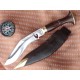 5" Blade Cheetlange Special Kukri-Rat Tail Tang Rosewood Handle Black Leather Sheath