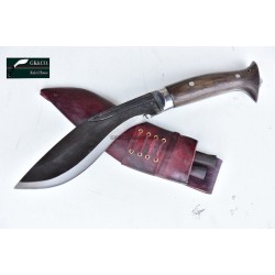 Genuine Gurkha Kukri 8 Inch Black (Rust Free) Blade Red Case Hand Made knife-In Nepal by GK&CO. Kukri House