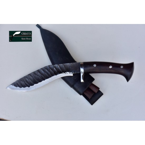 Genuine Gurkha Kukri 8 Inch Katle (Rust Free) Blade Black Case Hand Made knife-In Nepal by GK&CO. Kukri House
